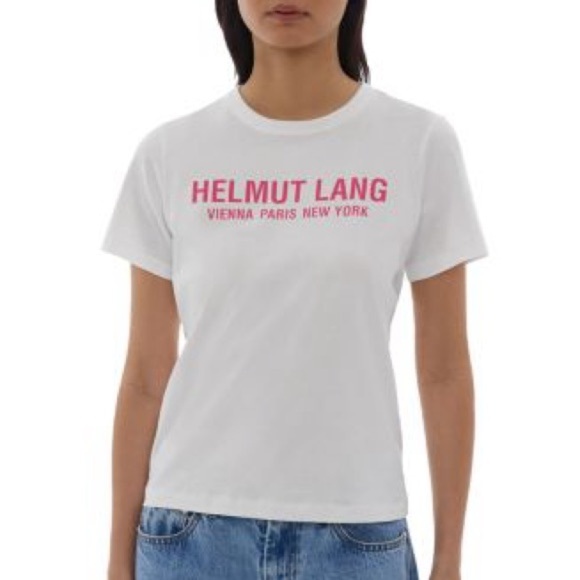 NWOT Helmut Lang Cotton Logo Tee in Ivory - Women’s Size S/Men’s Size XS - Picture 8 of 14